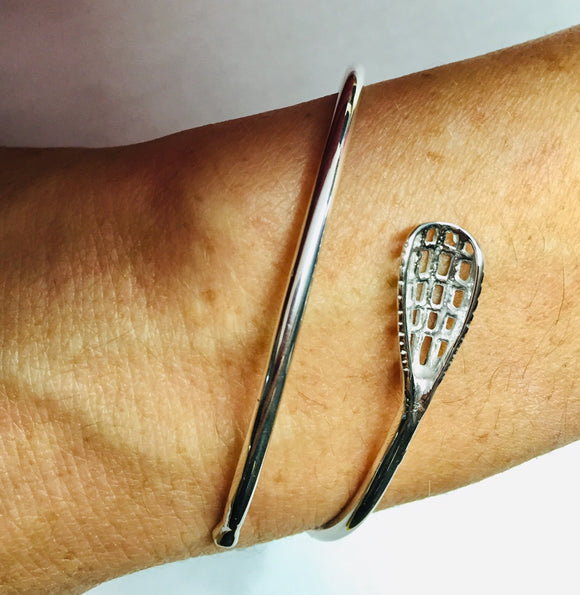 Sterling Silver Lacrosse Stick Wrap Bracelet by Rubini Jewelers