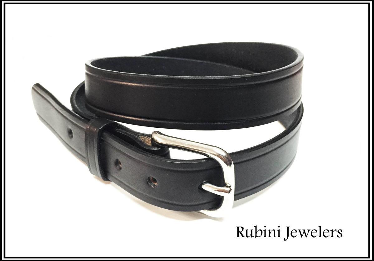 Raviani Black Leather Belt The Rwenzori – Amanu Studio main image 3