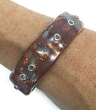 Copper and Silver Ocean Inspired Cuff Bracelet by Rubini Jewelers, on wrist