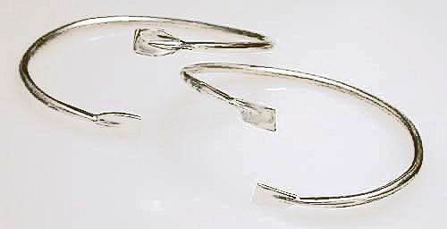 Small Rowing Blades Bypass Cuff Bracelet by Rubini Jewelers