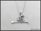 Dragon Boat: Sterling Dragon and Paddle by Rubini Jewelers
