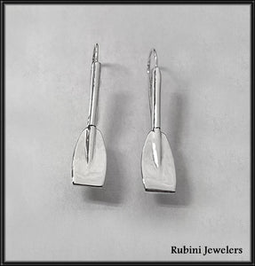 Half Tulip Oar Wire Earrings by Rubini Jewelers.