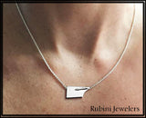 Medium Rowing Blade on Cable Chain Necklace by Rubini Jewelers