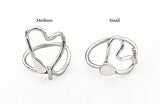Small and Medium SUP, Dragon Boat, or Canoe Paddle Heart Shaped Silver Ring By Rubini Jewelers