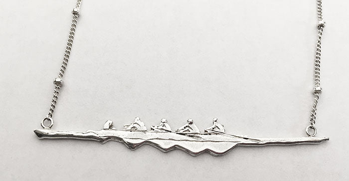 Custom Aluminum Rowing Team Oar on Gold Filled Chain Necklace – Rubini Inc.