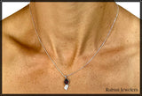 Garnet Rowing Necklace and Small Hatchet Oar on Chain by Rubini Jewelers