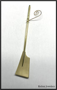 Rowing Brass Oar Ornament by Rubini Jewelers