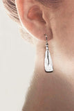 Medium Tulip Rowing Blade on French Wire Earrings Made by Rubini Jewelers.
