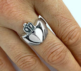 Extra Large Silver Claddagh Ring by Rubini Jewelers