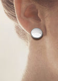 Polished Button Post Earrings at Rubini Jewelers