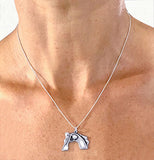 Silver SUP Pendant with Paddling A Frame Position by Rubini Jewelers