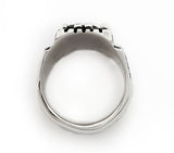 Silver Wiracocha Signet Style Ring by Rubini Jewelers, profile