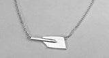 Small Horizontal Rowing Hatchet Blade with Cable Chain Necklace by Rubini Jewelers