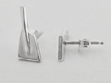 Small Rowing Blade with Shaft Earrings by Rubini Jewelers