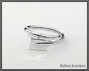 Small Soldered Hatchet Oar Wrap Ring by Rubini Jewelers
