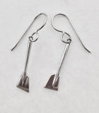 Small Rowing Blades with Shafts Wire Earrings by Rubini Jewelers