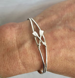 Crossed Oars in Thin Split Cuff aroqing Bracelet by Rubini Jewelers