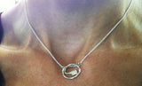 Open Knot Necklace with Petite Rowing Blade Sterling Silver by Rubini Jewelers