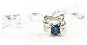Handmade Multi Layered Platinum Sapphire Ring Project