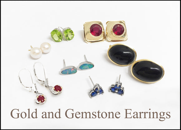 Gold and Gemstone Earrings at Rubini Jewelers