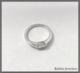 14Kt White Gold Solitaire Marquise Diamond Ring at Rubini Jewelers