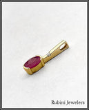 4Kt Gold Ruby and Diamond Pendant at Rubini Jewelers