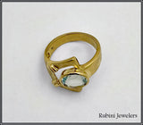 18K Gold Aquamarine Ring