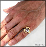 18K Gold Aquamarine Ring