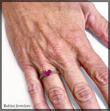 18Kt Gold Ruby with Champagne Diamonds at Rubini Jewelers