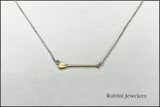 Petite Horizontal SUP, Canoe, Dragon Boat Paddle Necklace by Rubini Jewelers