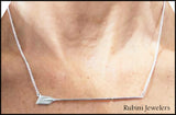 Long Oar on Fine Cable Chain Rowing Necklace by Rubini Jewelers
