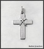 Petite Crossed Oars on Flat Cross Rowing Pendant by Rubini Jewelers