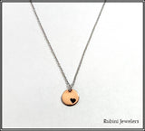 Petite 'I Love Me' Copper & Stainless Steel Necklace by Rubini Jewelers