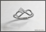 Petite Rowing Hatchet Oar on Infinity Symbol Ring by Rubini Jewelers