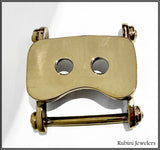 Solid genuine brass rowing seat belt buckle by Rubini Jewelers