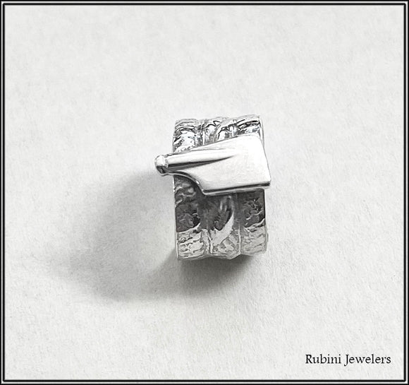 Rowing Textured Ear Cuff- Sterling Silver