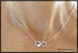 Rowing Oar Infinity Symbol Necklace, by Rubini Jewelers