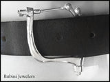 Sterling Silver Rowing Oarlock Belt Buckle by Rubini Jewelers
