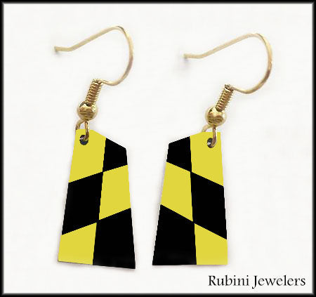 Custom Aluminum Rowing Team Oar Earrings with French Wires