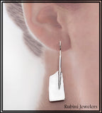 Rowing Oar Blade Wire Earrings by Rubini Jewelers