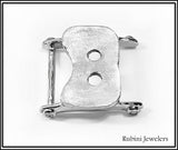 Sterling Silver Brush Finish Rowing Seat Buckle by Rubini Jewelers