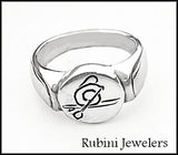 SUP, Canoe, Dragon Boat, Kayak Hand Engraved Paddle Board Round Signet Ring by Rubini