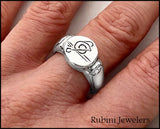 SUP, Canoe, Dragon Boat, Kayak Hand Engraved Paddle Board Round Signet Ring by Rubini