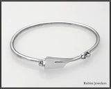 Small Rowing Tulip Oar Hinged Bangle Bracelet By Rubini Jewelers