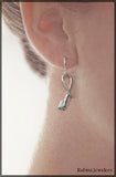 Small Looped Over Oar on Dangle Wire Earrings by Rubini Jewelers