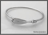 Small Rowing Tulip Oar Hinged Bangle Bracelet By Rubini Jewelers