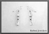 Two Petite Rowing Blades Dangle Earrings by Rubini Jewelers