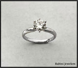 14Kt White Gold Solitaire 1.25ct Diamond Engagement Ring at Rubini Jewelers