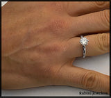14Kt White Gold Solitaire 1.25ct Diamond Engagement Ring at Rubini Jeweler
