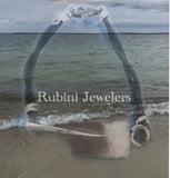 Large Rowing Oar Blade with Twist Leather Bracelet by Rubini Jewelers
